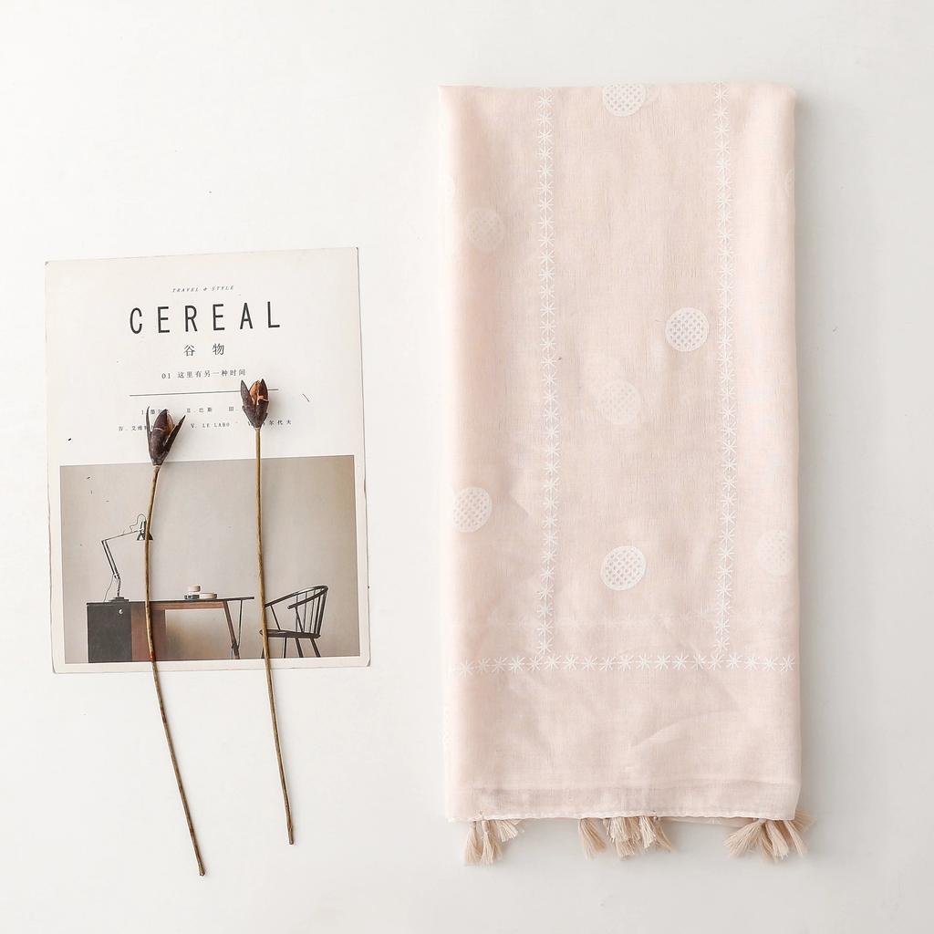 New Autumn And Winter Soft Comfortable Scarf Long Vintage Elegant Tassel Decorated Scarf For Women 180*88Cm