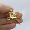 Pegasus Horse Pendant Necklace Angel Wings Detail Stainless Steel Hypoallergenic Men's Chain for Everyday Wear Special Gift for Guys