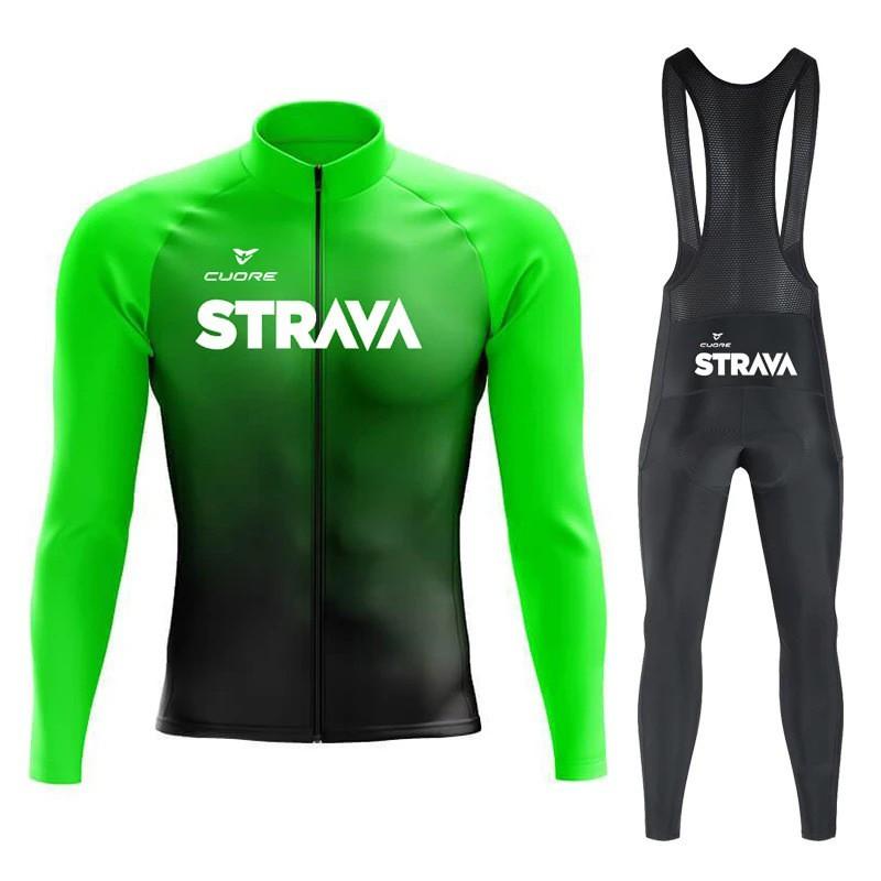 Men Women Cycling Jersey Set Long Sleeve Quick Dry Mountain Bike Riding Apparel Sportswear