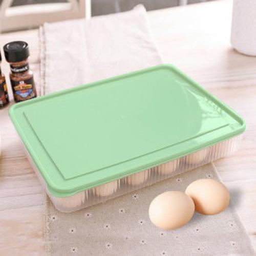 Food Containers Box Egg Storage Refrigerator Organizer Drawer Dumpling Food Fresh-keeping Case Holder Tray Kitchen Accessories