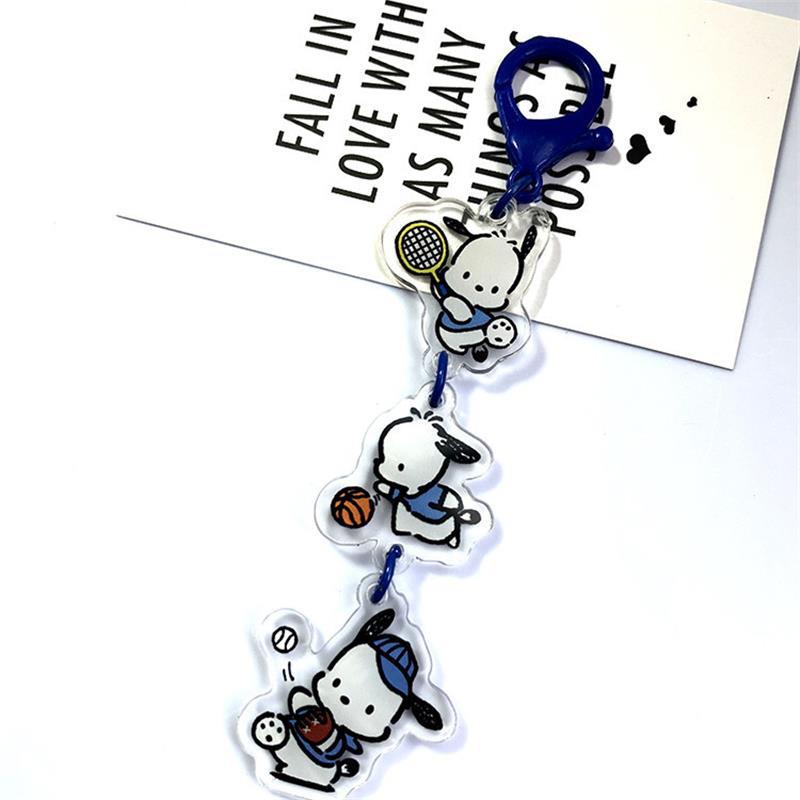 

Мультфильм Sanrio Аниме Игрушки Кукла Милая Pochacco Брелок Сумка Акриловый Подвесной Брелок Подвесные Украшения Девчачье Сердце Аксессуары Подарок синий