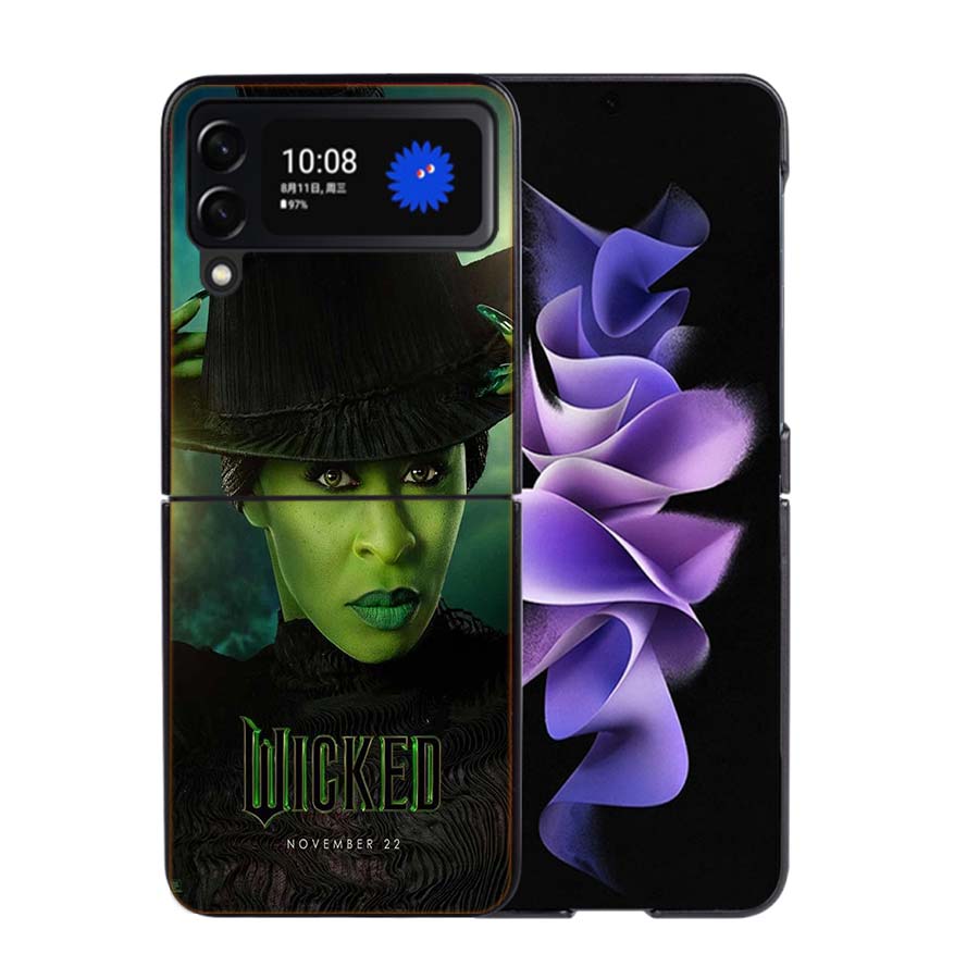 

A-Ariana G-Grande Wicked Phone Case For Samsung Z Flip 7 6 5G Galaxy Z Flip4 Z Flip5 Z Flip3 Coque Black Hard PC Shell Protectiv Samsung Z Flip 7 5G