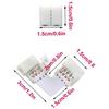 10mm Strip Light- Corner Connectors 4 Pin 90 Degree L Shape LED- RGB- 10Pcs