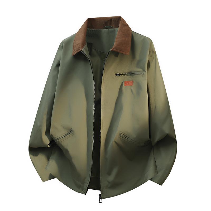 Japanese Style Lapel Casual Men's Jacket - Versatile Spring & Autumn Workwear