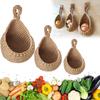 1PC Natural Rope Kitchen Hand Woven Storage Basket Home Wall Hanging Basket Vegetable Storage Baskets Potato Flower Fruit
