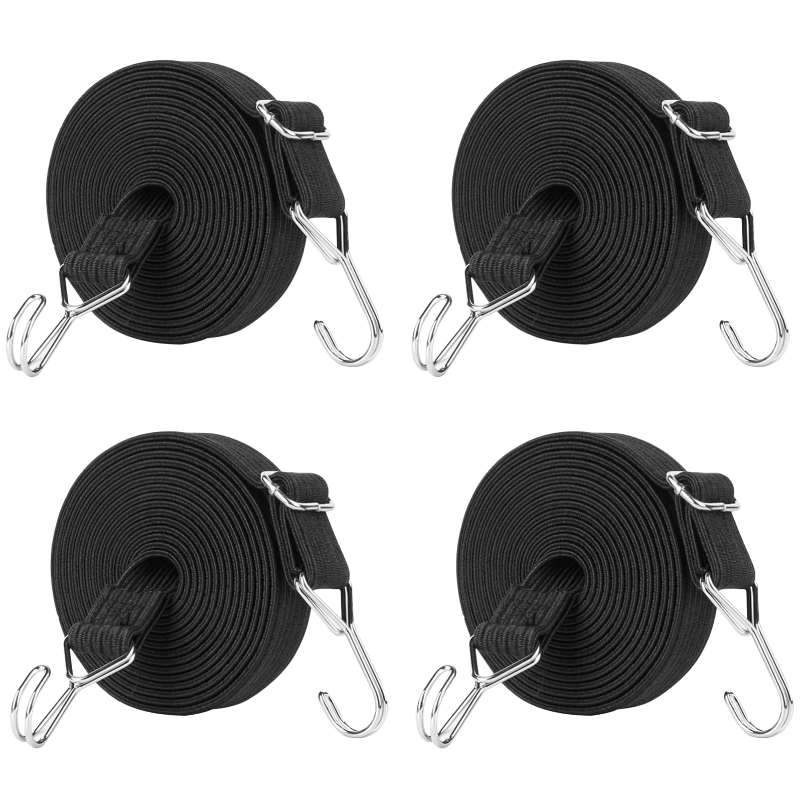 

Azarxis Bungee Cords for and Cargo with and and Secures Prevents and Fits Light and Set Bicycles, Luggage, Racks, Hooks, 1m, 2m, 3m, Strong, Wide,