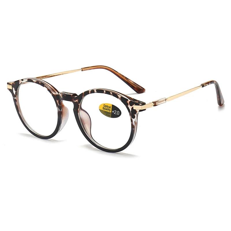 New Trend Vintage Round Frame Reading Glasses Anti Blue Light Optical Spectacle Eyeglasses Anti Fatigue Ultra Light Eyewear