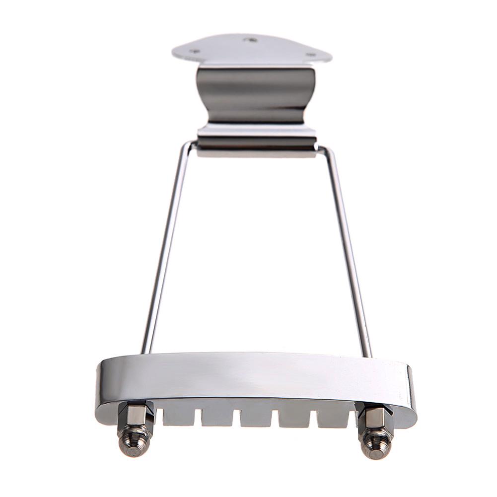 

6-String Acoustic Guitar String Pull Board with Screws String Puller Stainless Steel Fixing String Plate for Acoustic Guitar серебряный