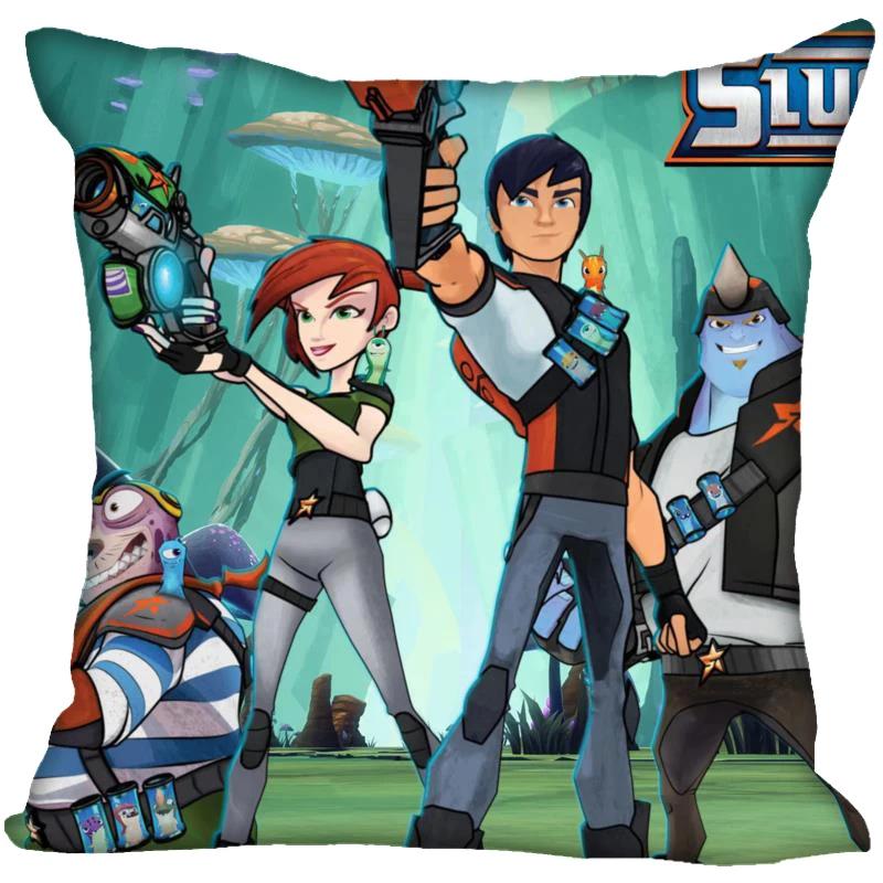 Neue Slugterra Anime Kissenbezug Schlafzimmer Home Office Dekokissenbezug Quadratisch Reißverschluss Kissenbezüge Satin Weich Kein Ausbleichen