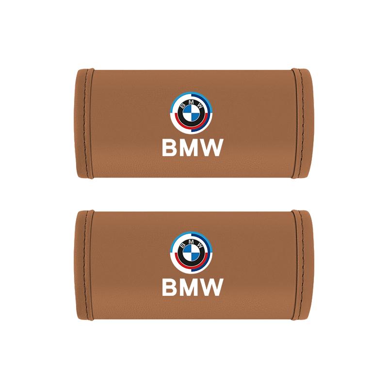 DJSA5 2Pc Car Anti Slip Pull Glove Car Leather Handle Protector Cover sticker For BMW F20 E60 E34 G30 E48 F30 X3 Performance M F40 E90