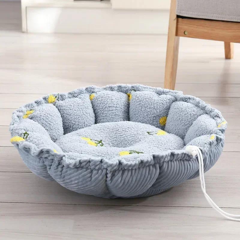 Cama Ajustable para Perros Calentadora de Invierno Esteras para Perros con Base Antideslizante Cama Casa para Perros Grandes Pequeños Cojín de Casa para Perros