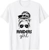Raiders Girl Messy Bun - Love Raiders T-Shirt