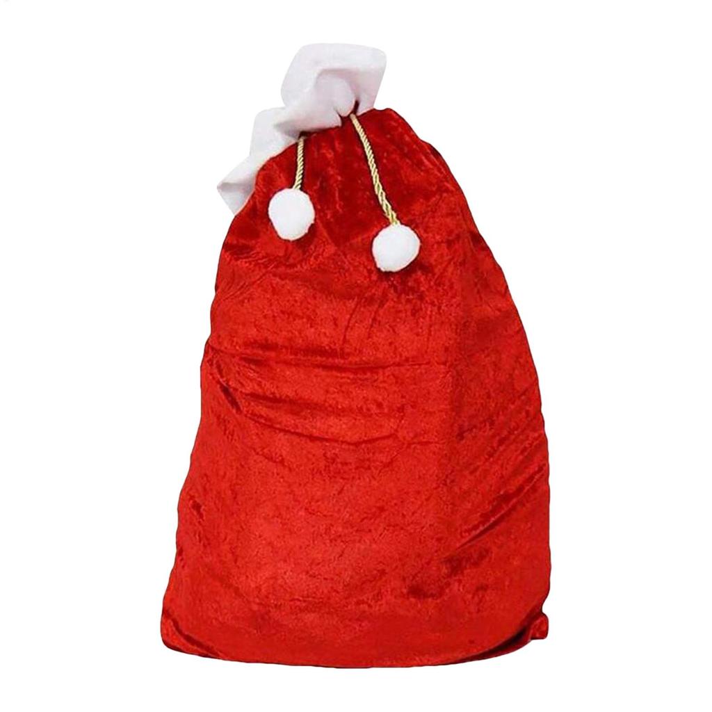 Weihnachtsmann-Sack für Süßigkeiten 27,6x19,7 Zoll Weihnachts-Keks-Kordelzugbeutel Wiederverwendbare Feiertags-Süßigkeitstasche für Gastgeschenke Strumpffüller