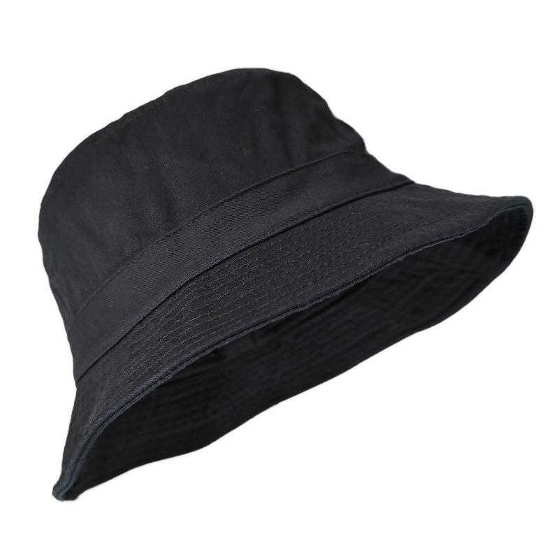 

Big Head XXL 63cm Bucket Hat for Men Pure Cotton Panama Plus Size Hip Hop Fisherman Hat Korean Man Women 63cm Sun Hat XL 59-60cm чорний