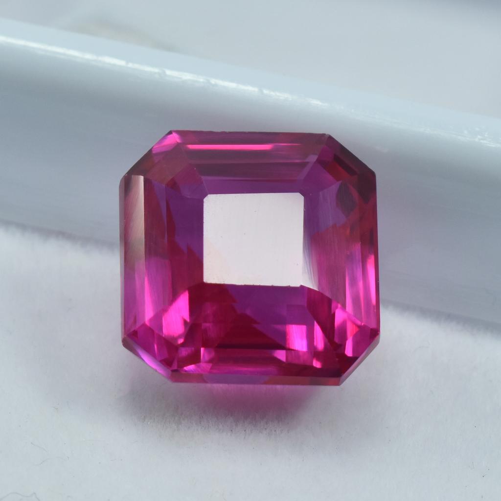 World Best 14.10 Ct Natural Pink Ruby Rare Square Shape CERTIFIED Loose Gemstone SU-479