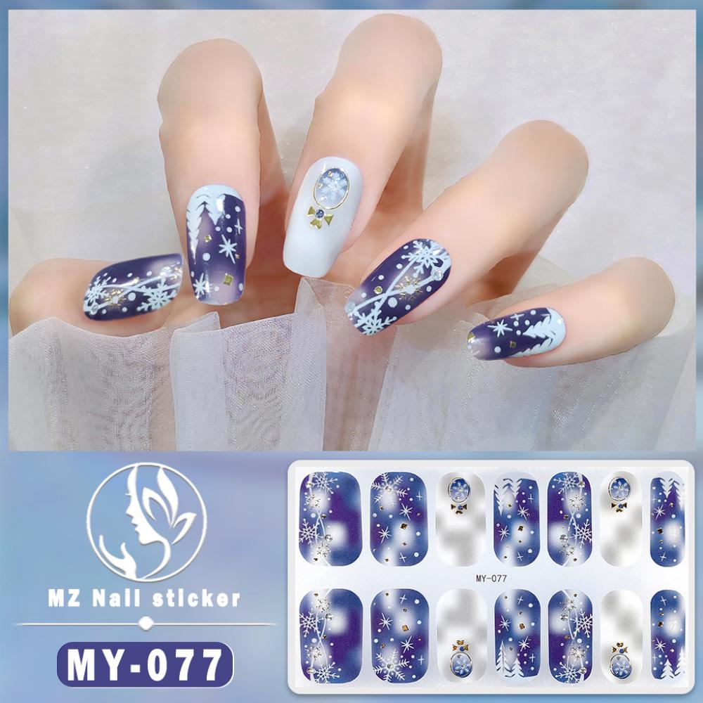 New Year's New Three-dimensional Waterproof No-bake Gel Nail Polish Film Full Sticker Ins Wind Nail Film Paper Nail Film