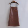 Grembiule in Pelle PU Unisex da Chef da Cucina Barista Barista Tasche Grembiule Barbiere Casalingo Caffetteria Ristorante Giardino Grembiule