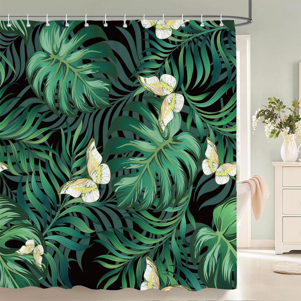 

Waterproof Shower Curtain for Bathroom Geometric Mandala Flowers Print Bathtub Curtains Fabric Polyester Bath Curtain with Hooks W90xH180cm