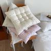 New Soft Tatami Cushion Floral Large Chair Cushion Thicken with Fixing Strap Yoga Seat Cushion For Home Balcony Window