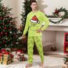 Print Cute Family Set Pajamas, Home Clothes, Family Set Long Sleeve Top Pants Set