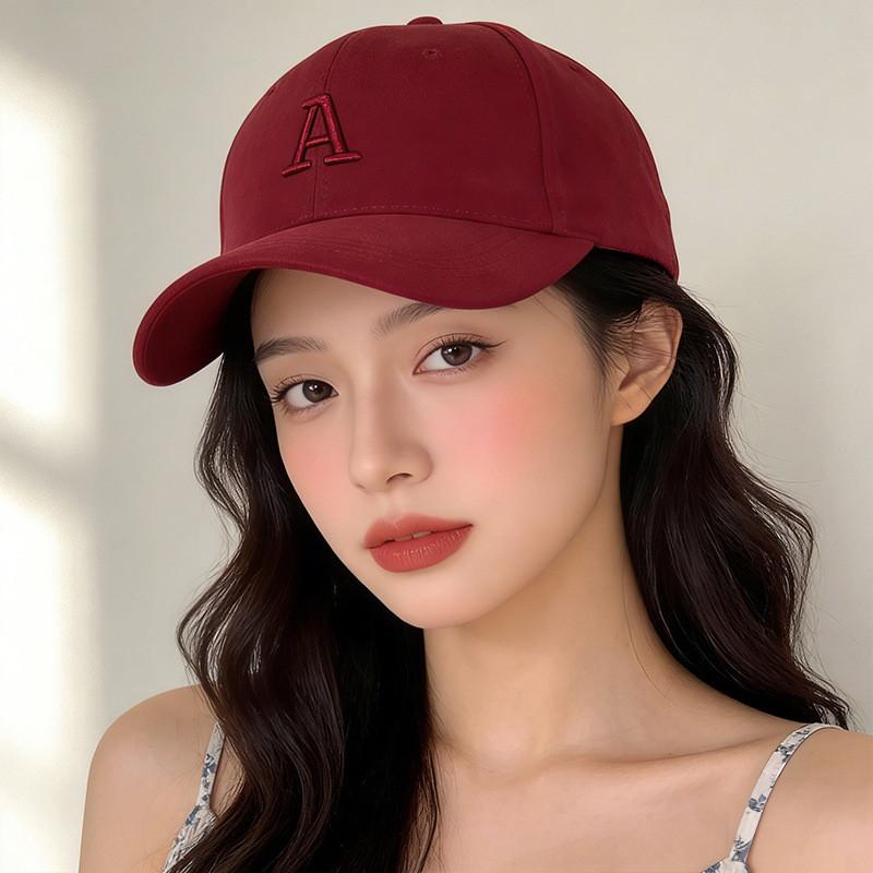 Cotton Embroidered Letter Baseball Cap For Women Men Sun Protection Casual Wear Spring