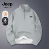 JEEP SPIRIT Men's Fleece Half-Zip Pullover Sweatshirt