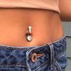 Women Belly Body Dangle Button Navel Rhinestone Piercing Jewelry