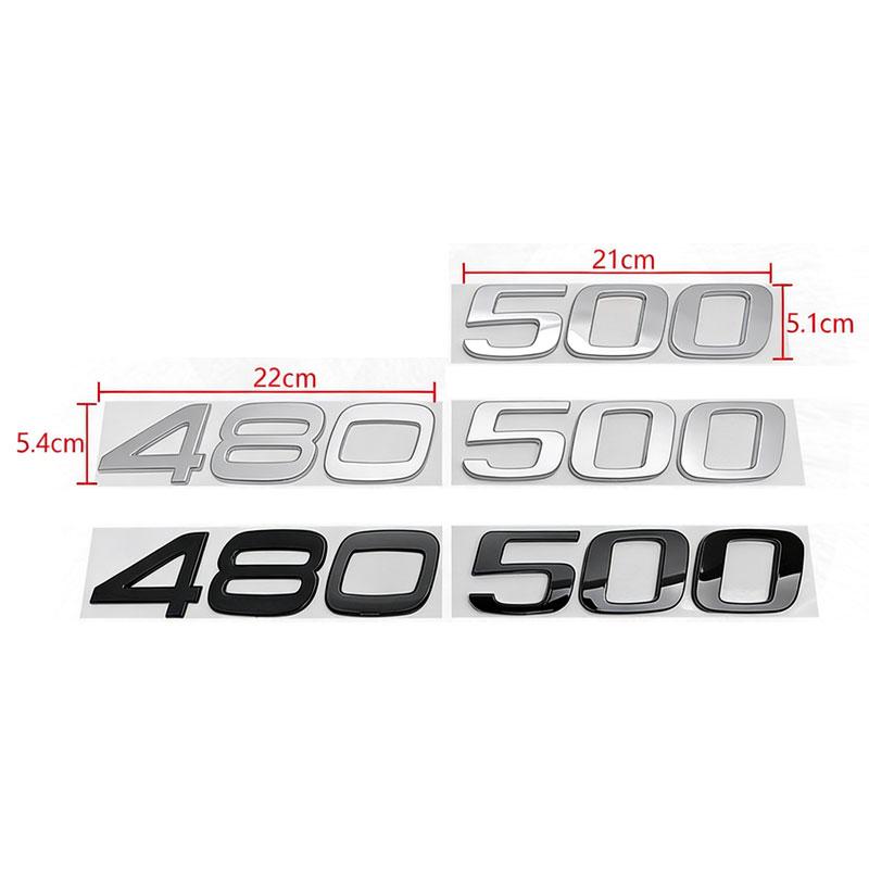 480 500 Big Digital Mark Car Stickers for Volvo Truck National Five Door Label Number Car Accessories Rear Trunk Refit Emblem