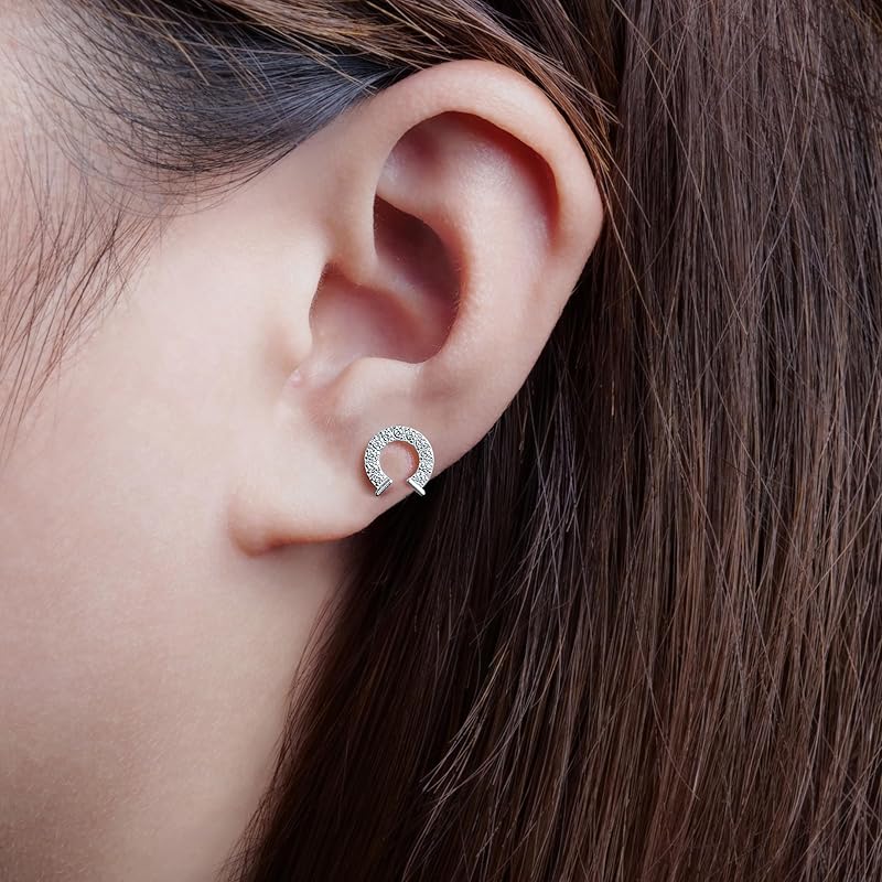 Limerencia Pure Titanium Earrings Medical Use Leaving the Second Piercing On Titanium Compatible with Metal Allergies Screw Type Earrings Won't Fall