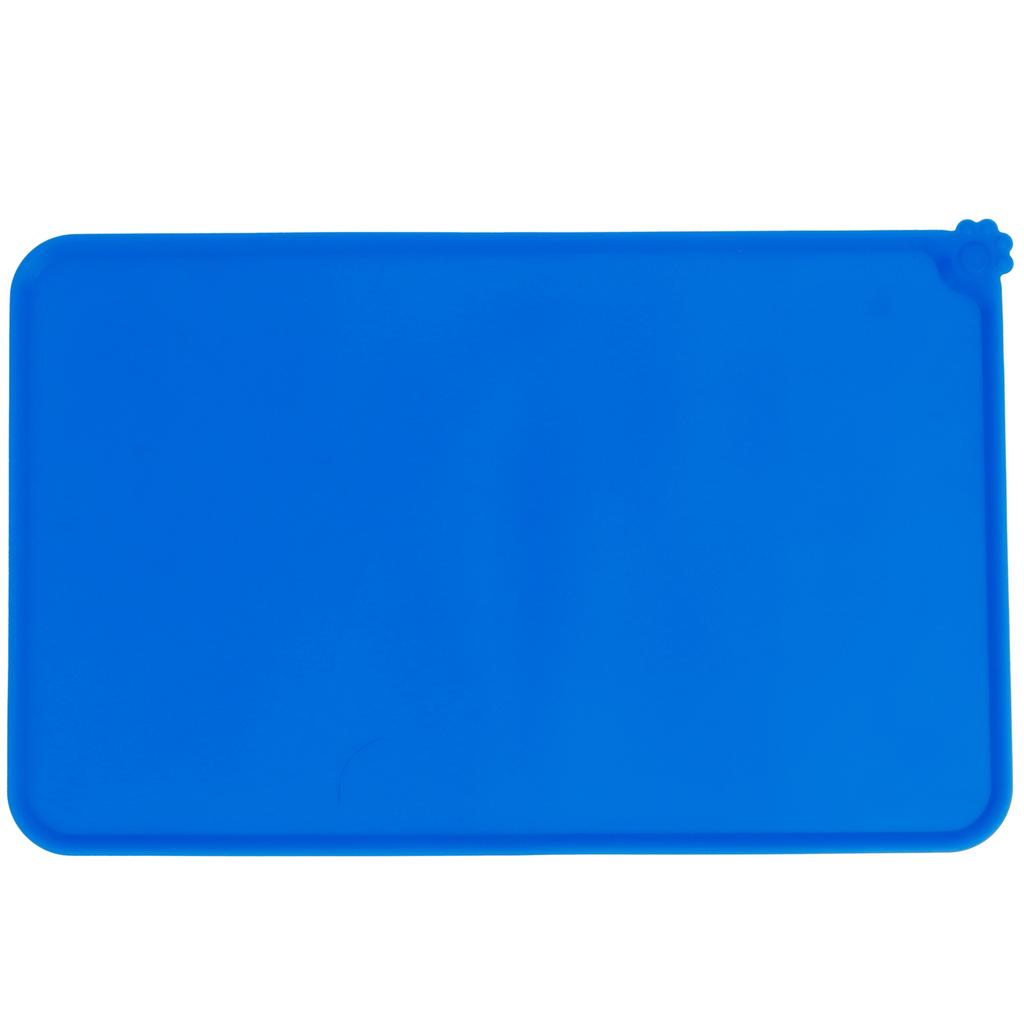 Pet Food Pad Silicone Waterproof Non Slip Bowl Drinking Feeding Mat Placemat for Dog Cat(Red )