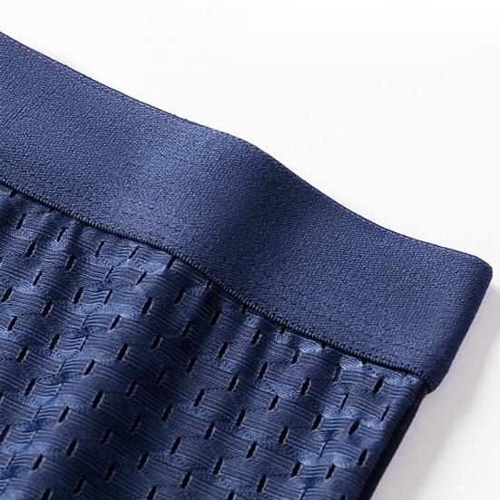 Pánske Slim Fit Šortky Nohavičky Letné Tenké Ľadové Hodváb Jednofarebné Spodná bielizeň Priedušná sieťovina Elastický pás Nohavičky Spodná bielizeň