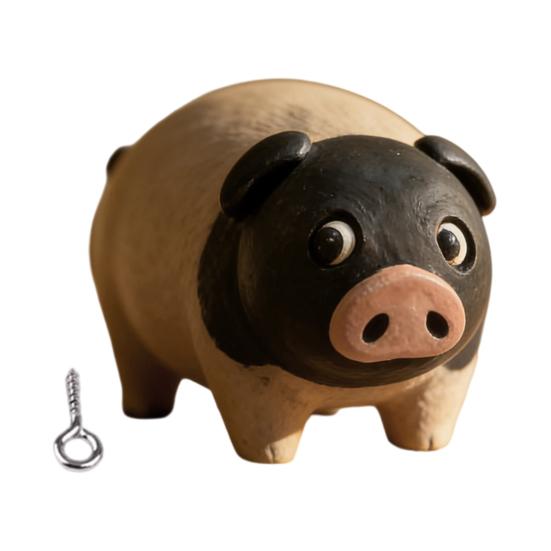 DIY Pig Shaped Hanging Ornament Cute Resin Figurine for Keychains Bags Backpacks Party Favors Creative Gifts for Kids Adults Little Pig