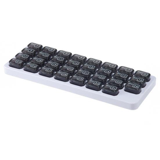 

Monthly Pill Organizer 31 Day Portable Travel Pill Box with Numbered Compartments Easy Open Pill Case for Daily Pills And Supplement