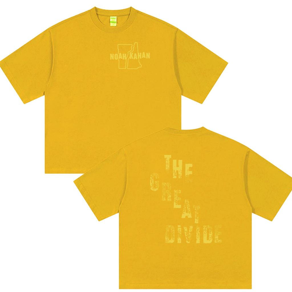Vintage Noah Kahan The Great Divide Tour 2026 T-Shirt Unisex Hip Hop Mode Kurzarm T-Shirts 100% Baumwolle T-Shirt Streetwear