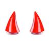 2-1pcs Short Devil Horns Helmet Decorative Sticker Motorcycle Bike Helmet Shape DIY Rubber Decorative Headgear Accessories