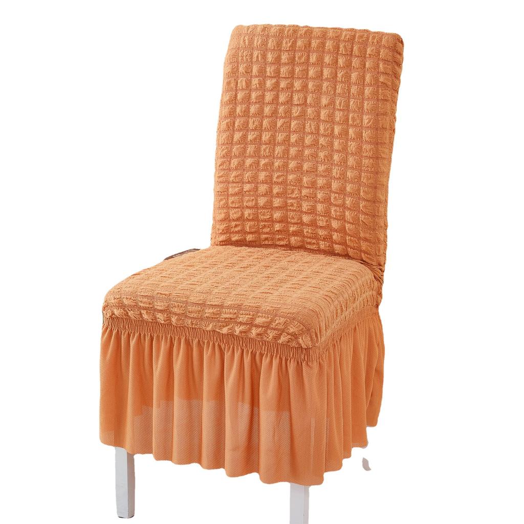 2pcs Chair Covers, Universal Stretch Dining Room Chair Covers With Skirt, Removable Parsons Chair Slipcover For Kitchen Wedding Party Banquet