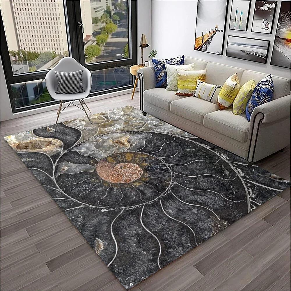 Dinosaur Fossil Pattern Rug for Bedroom Living Room Carpet for Kitchen Floor Mats Home Decor Non-Slip Floor Pad Rug 11 Sizes