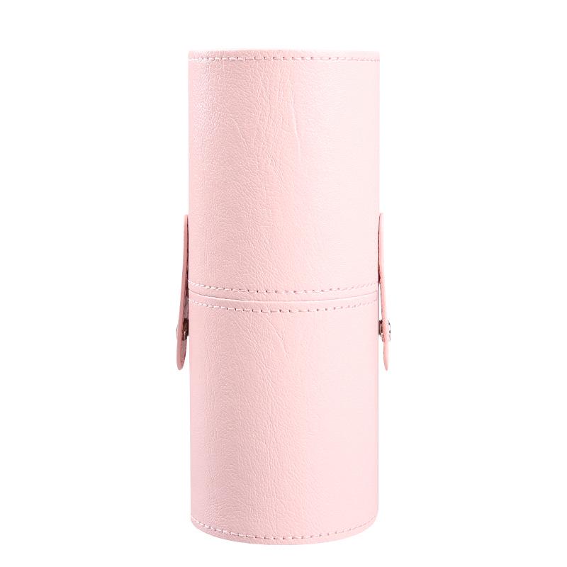 

Портативный футляр для хранения кистей для макияжа из искусственной кожи - пылезащитный дорожный бьюти-инструмент