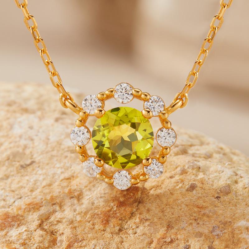 S925 Sterling Silver Natural Topaz Citrine Amethyst Olive Garnet Color Treasure Ring Women'S Jewelry Set Earrings