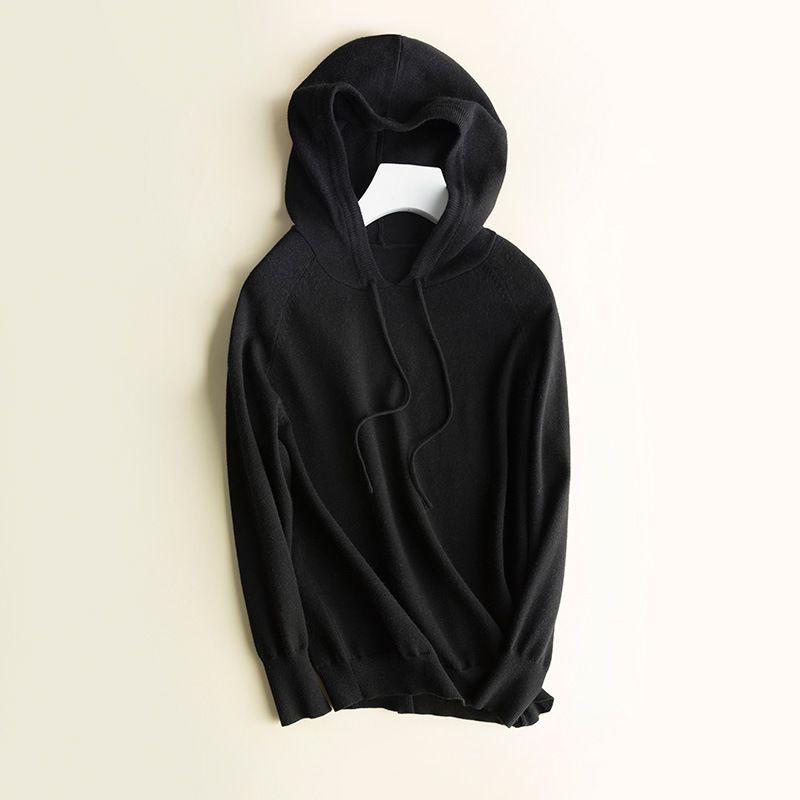 Locker gestrickter Damen-Hoodie aus weichem Kaschmir für kuscheligen Komfort