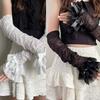 Punk Fingerless Gloves Lace Wrist Gloves Bride Wrist Warmer Gloves for Halloween Masquerades Proms Gloves