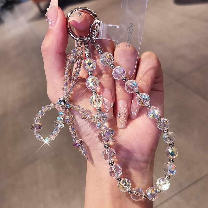 Boutique, Crystal Phone Chain, Ins Style, Luxury, Ladies, Wrist Pendant, Short Style, Phone Case Pendant, Beaded Chain
