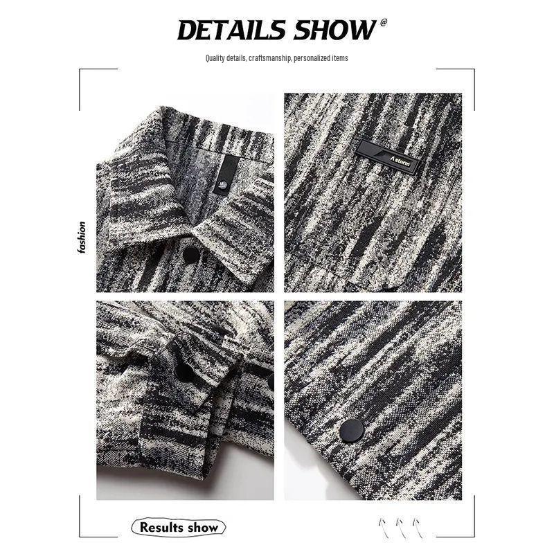 Men's Trendy Hong Kong-Style French Chic Jacket for Spring/Autumn - Casual, Loose-Fit Niche Design