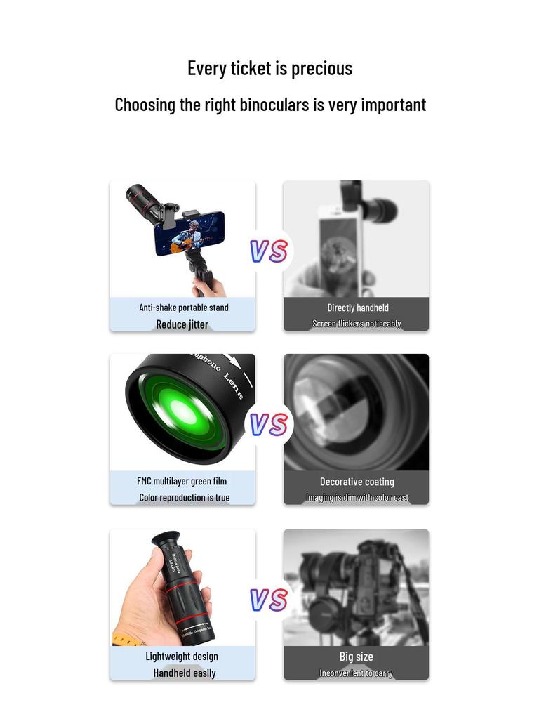 High-Definition Portable 18x Mobile Phone Telescope Lens for Outdoor Photography