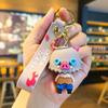 Anime Q Version Demon Slayer PVC Keychain Cute Nezuko Agatsuma Zenitsu Character Bag Pendant Car Anime Accessories Keychain