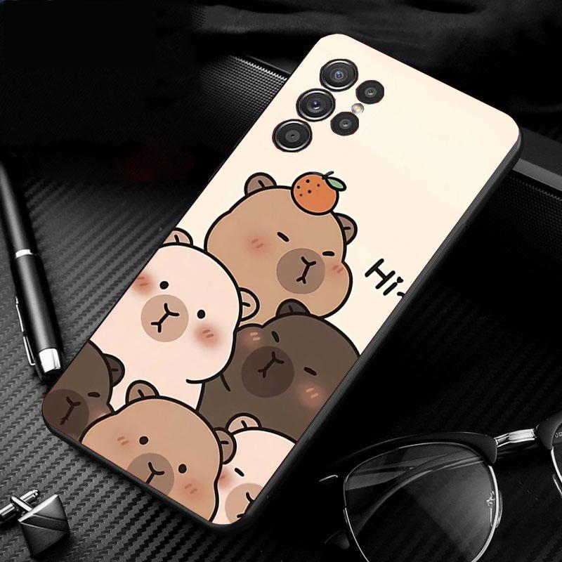 Kreskówkowa Urocza Kapibara Etui na Telefon Dla Samsung Galaxy S25 S24 S23 S22 S21 Ultra S24 S23 S22 S21 S25 Plus S24 S20 FE