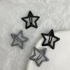 5Pcs Girls Black Gray Star Hair Pins Cool Charm Aesthetic Bb Hair Clip For Women Pentagram Harajuku Trendy Hair Accessories