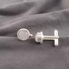 925 Sterlingsilber Selenit Edelstein Manschettenknopf Handgefertigter Schmuck Vatertagsgeschenk CL-4-28