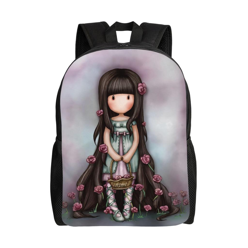S-Santoro G-Gorjuss Rucksack für Männer Frauen Cooler Studenten Business Tagesrucksack Niedliche Puppen Spielzeug Laptop Computer Umhängetasche Geschenk