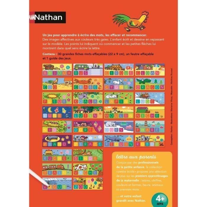 Jeu D'écriture NATHAN La Petite Ecole - J'écris Les Mots - Apprentissage Progressif - Dès 4 Ans